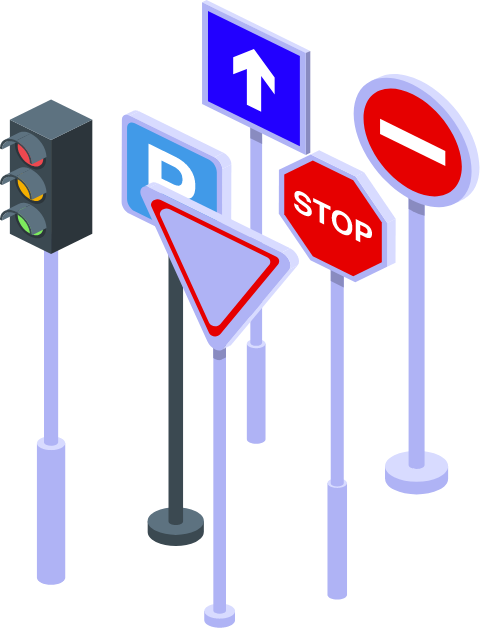 a-cluster-of-road-signs